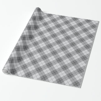 Papel De Regalo Tela escocesa gris