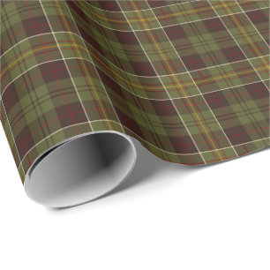 Papel De Regalo Tela escocesa rústica masculina del verde de Brow