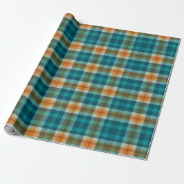 Papel De Regalo Tela escocesa, trullo y oro brillantes de tartán