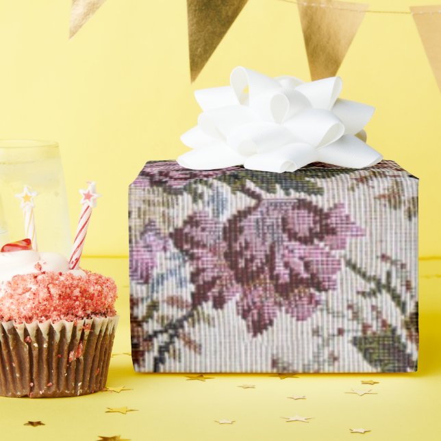 Papel De Regalo tela floral anticuada (Fiesta de cumpleaños )