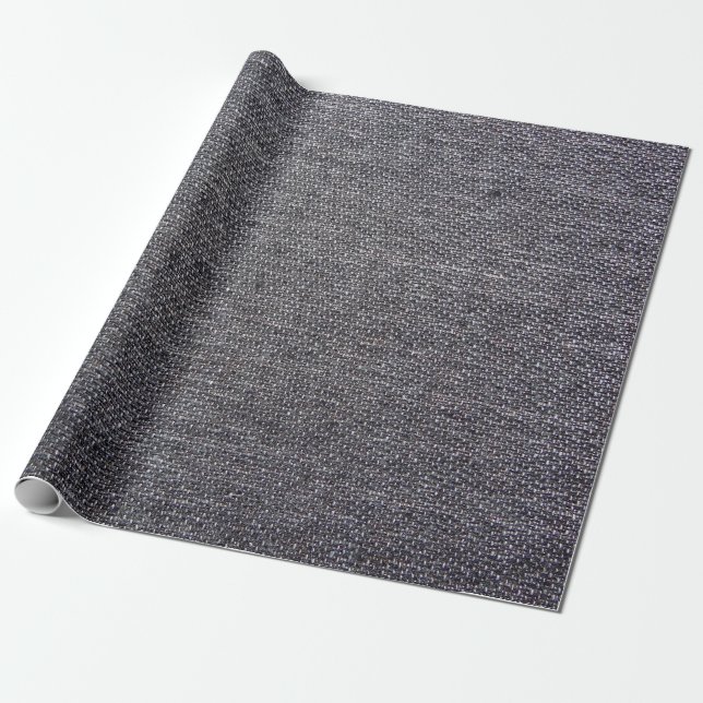 Papel De Regalo tela gris negra (Desenrollado)