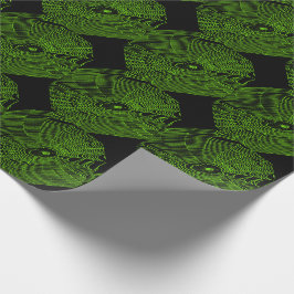 Papel De Regalo Telaraña artística de Halloween en verde