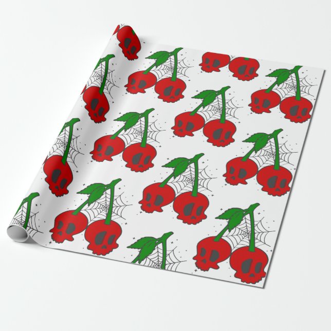 Papel De Regalo telaraña de araña sicólica de rockabilly (Desenrollado)