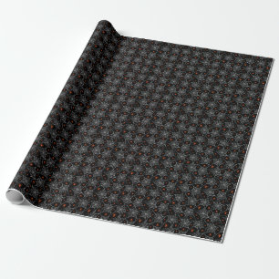 Papel De Regalo telaraña de Halloween y fondo de arañas.
