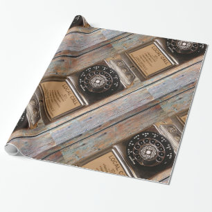 Papel De Regalo Teléfono anticuado de rotativo de pago robusto