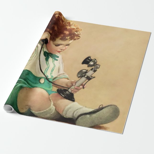 Papel De Regalo Teléfono de Jessie Willcox Smith (Desenrollado)