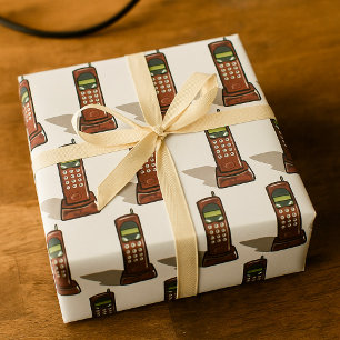 Papel De Regalo Teléfono inalámbrico retro vintage 90