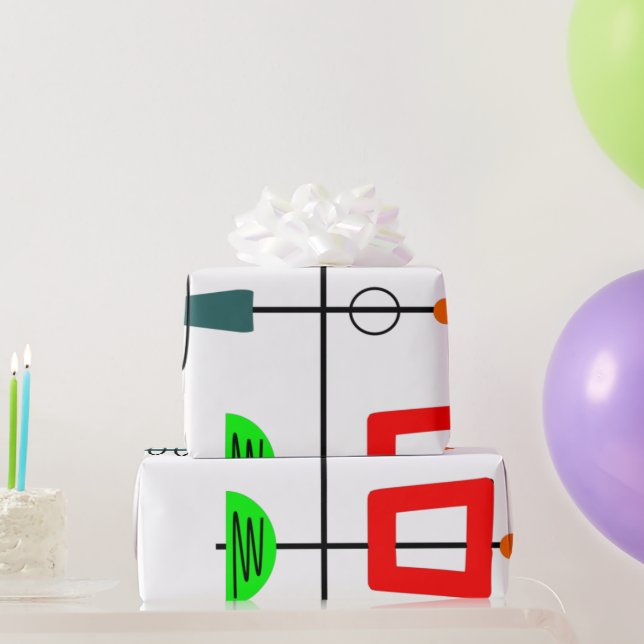 Papel De Regalo Teléfono móvil moderno de Mid Century (Regalos de fiesta)