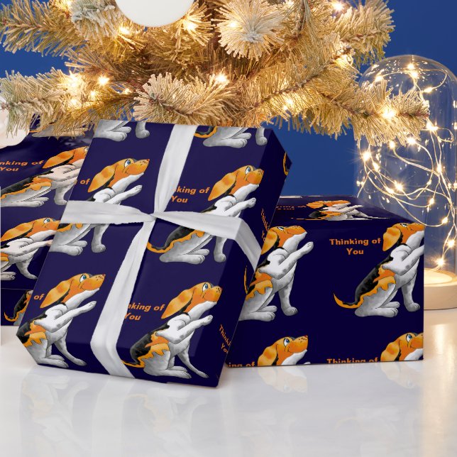Papel De Regalo telescopio de perros (Vacaciones)