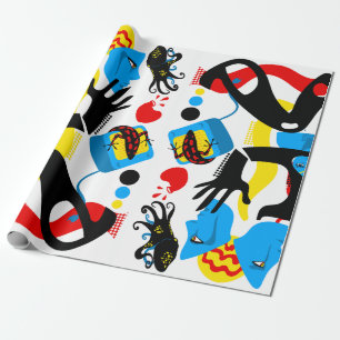 Papel De Regalo Televisión azul