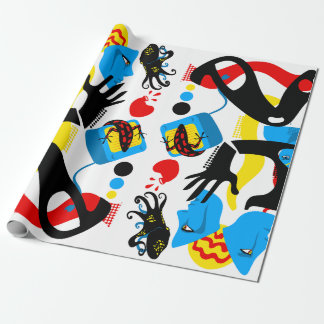 Papel De Regalo Televisión azul