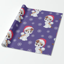 Papel De Regalo Tema Adorable de Copos de Nieve