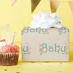 Papel De Regalo Tema Bosque Caprichoso con Champiñones Baby Shower