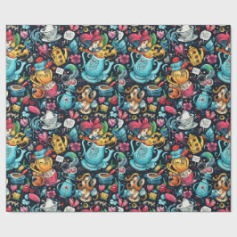 Papel De Regalo Tema de Alice Tea fiesta