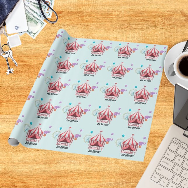 Papel De Regalo Tema de Carnaval de Circo para Fiesta de Cumpleaño (Subido por el creador)