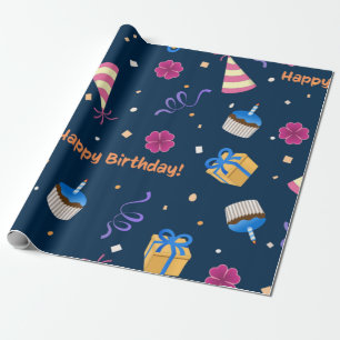 Papel De Regalo Tema de cumpleaños de bonito