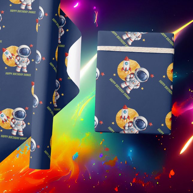 Papel De Regalo Tema de Espacio Acuarela (Subido por el creador)