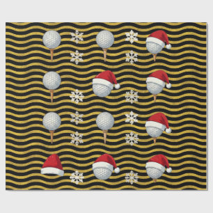 Papel De Regalo Tema de golf Navidad 