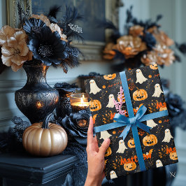 Papel De Regalo Tema de Halloween personalizado para niños
