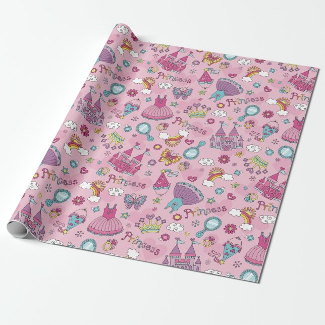 Papel De Regalo Tema de la princesa (Desenrollado)