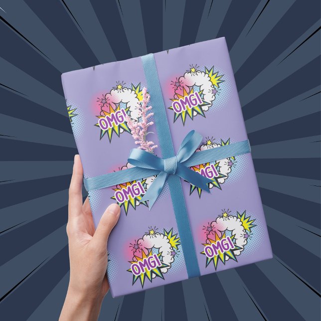 Papel De Regalo Tema de libro de historietas OMG divertido (Subido por el creador)