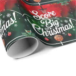 Papel De Regalo Tema de los Navidades de baloncesto
