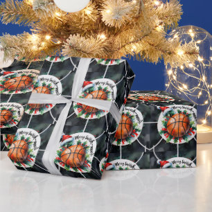 Papel De Regalo Tema de los Navidades de baloncesto