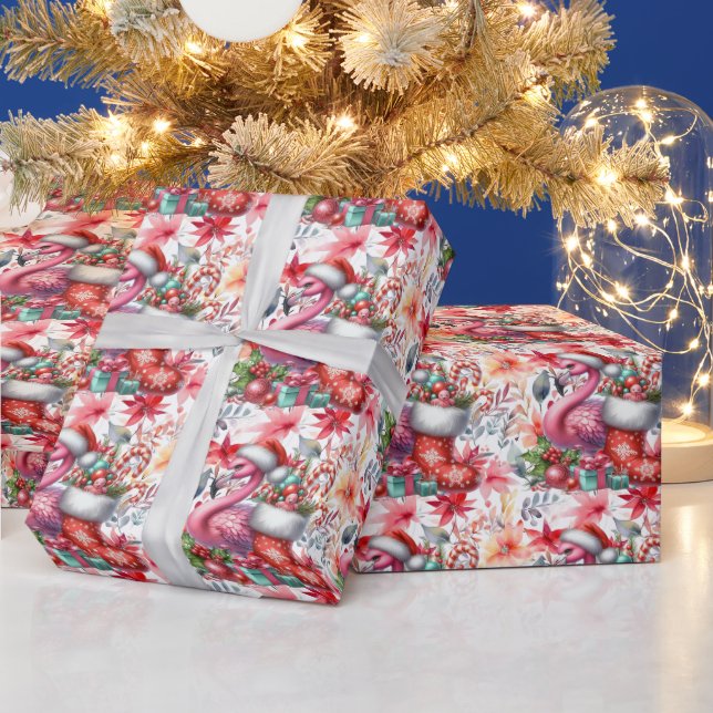 Papel De Regalo Tema de los Navidades de flamenco (Vacaciones)