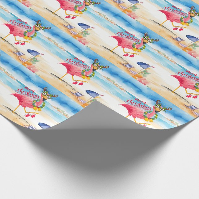 Papel De Regalo Tema de los Navidades de flamenco (Esquina)