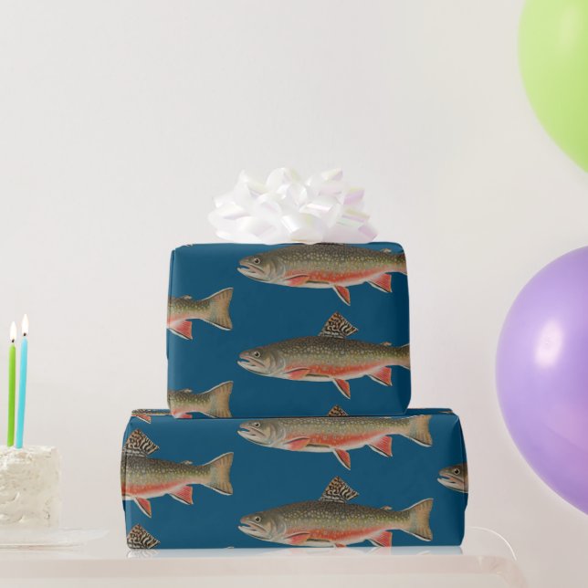 Papel De Regalo Tema de pesca de trucha rota (Regalos de fiesta)