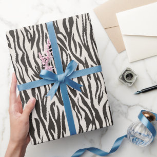 Papel De Regalo Tema de safari salvaje estampado de cebra