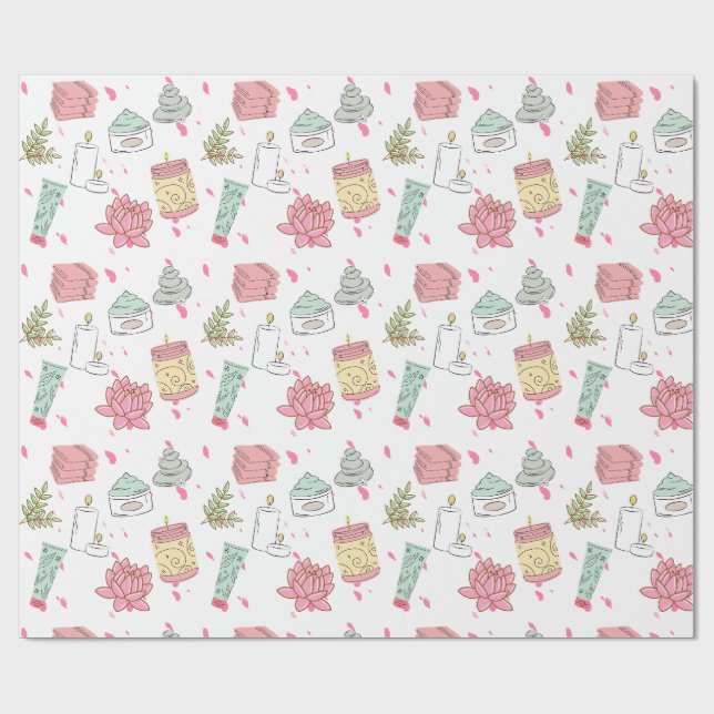 Papel De Regalo Tema de Spa (Superficie plana)