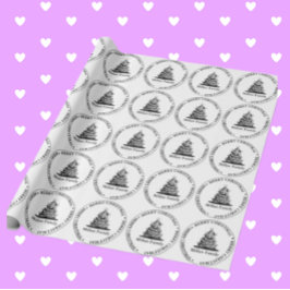 Papel De Regalo Tema del árbol de Navidad familiar