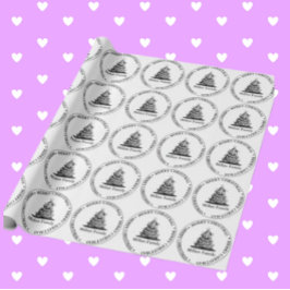 Papel De Regalo Tema del árbol de Navidad familiar