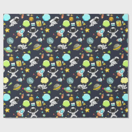 Papel De Regalo Tema del espacio ultraterrestre en Guay - Astronau