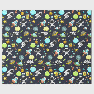 Papel De Regalo Tema del espacio ultraterrestre en Guay - Astronau