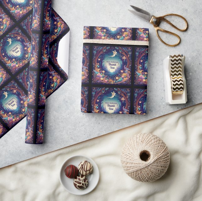 Papel De Regalo Tema del Fiesta de hadas brillantes - cuento de ha (Artesanía)