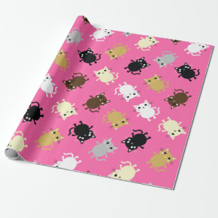 Papel De Regalo Tema del Fiesta del primer cumpleaños de Cat Cute 