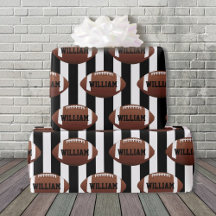 Tema del fútbol Añadir nombre cumpleaños Giftwrap