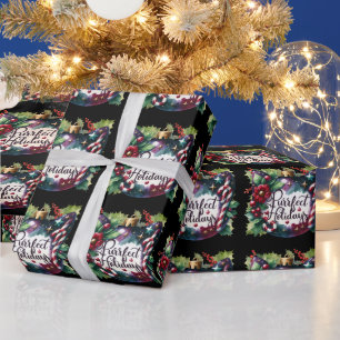 Papel De Regalo Tema del gato para Navidades para amantes del gato