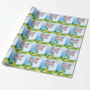 Papel De Regalo Tema del golf de 2º cumpleaños para los niños golf