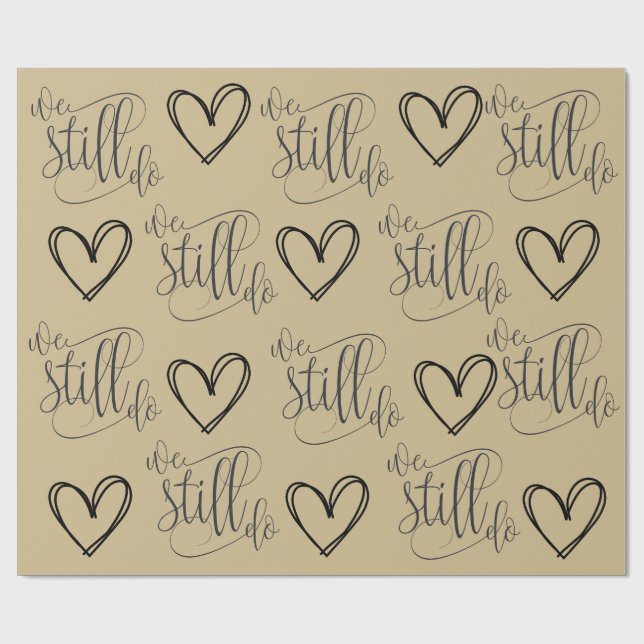 Papel De Regalo Tema del oro del aniversario (Superficie plana)