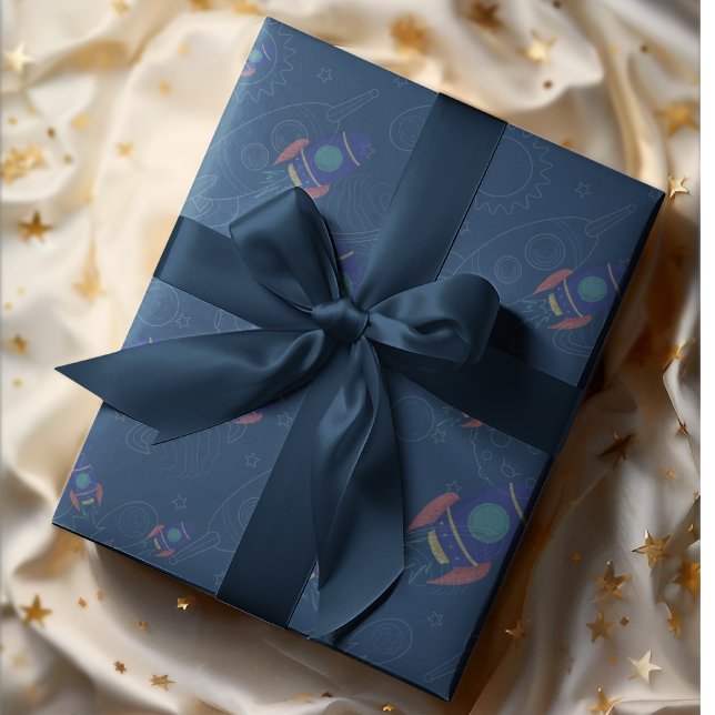 Papel De Regalo Tema Fuera al Espacio (Subido por el creador)