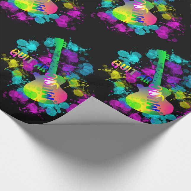 Papel De Regalo Tema musical de Guitarra Arcoiris (Esquina)