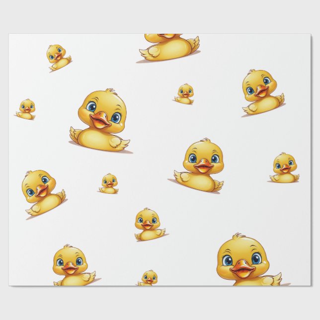 Papel de Regalo - Tema Pato de Goma (Superficie plana)