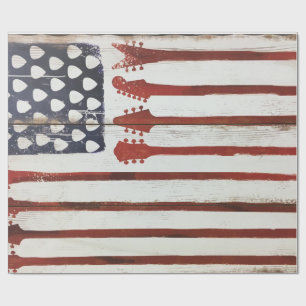 Papel De Regalo Tema patriótico de la música de la guitarra de la