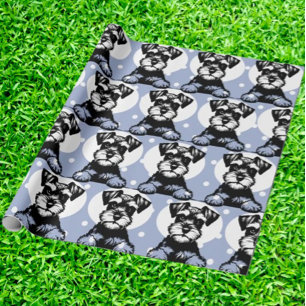 Papel De Regalo Tema personalizado Peeking Terrier Blue