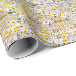 Papel De Regalo Temas de Celebración para Amantes de la Música