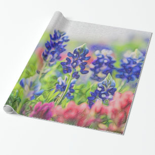 Papel de regalo temático del Bluebonnet