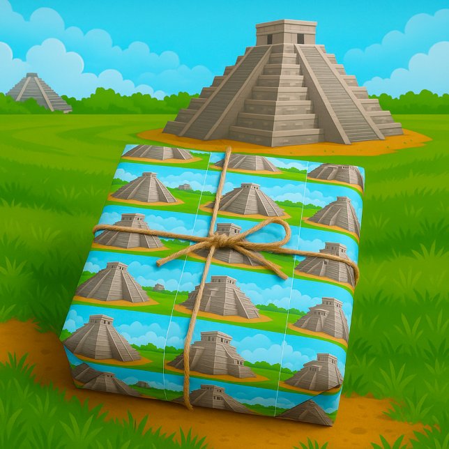 Papel De Regalo Templo maya antiguo Pirámide Chichen Itza (Subido por el creador)